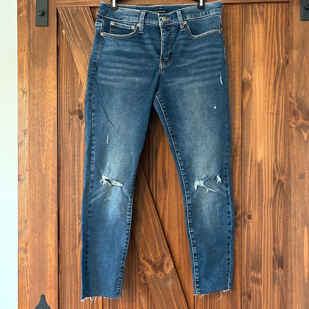 Lucky Brand Blue Jeans with Brown Label